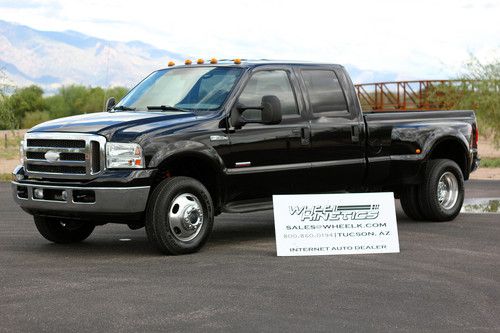 2005 ford f350 diesel 4x4 drw lariat crew cab dually 4wd leather see video