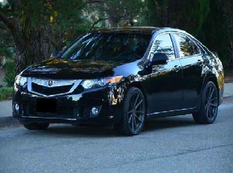 2009 acura tsx black 4 door sedan