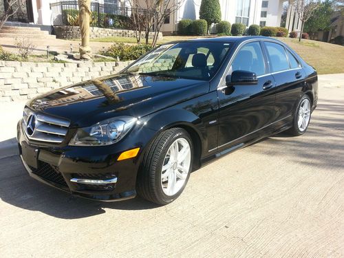 2012 mercedes c250 luxury 1 owner low miles 19k, nav, moonroof, media pkg, clean