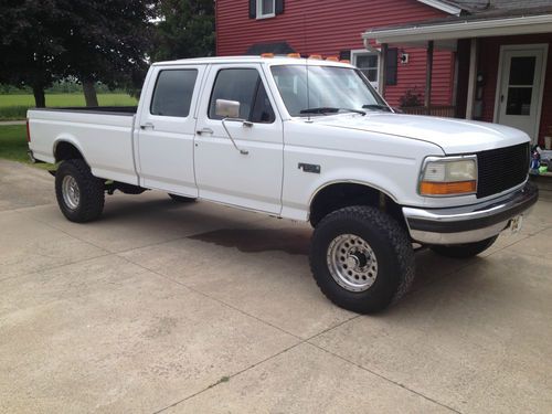 1994 f-350 new motor/trans! warranty! crew cab, long bed, 4x4, 7.5l no reserve!