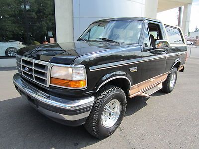 1995 ford bronco eddie bauer 4wd 5.8l v8 1-owner suv loaded leather no reserve!!