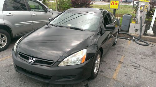 2006 black honda accord lx coupe 2-door 2.4l, no reserve, low miles, hid's!