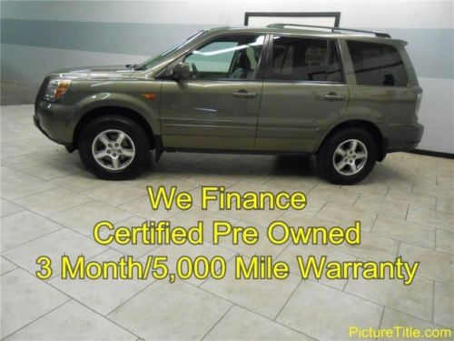 07 pilot ex-l leather heated seats sunroof 3rd row we finance texas