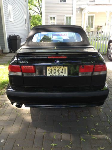 Black 2001 saab convertible