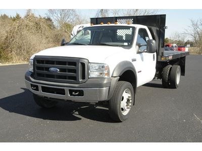 2006 ford f-550 flatbed w/dump powerstroke super duty diesel