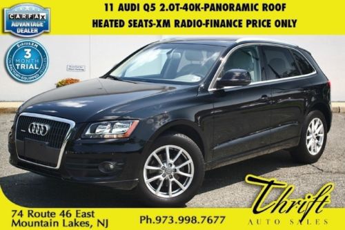 11 audi q5 2.ot-40k-panoramic roof-heated seats-xm radio-finance price only