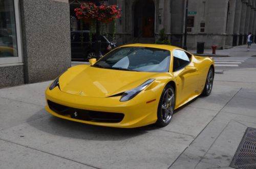 2013 ferrari 458 italia coupe.  giallo modena.