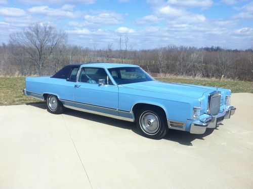 1978 lincoln continental base hardtop 2-door 7.5l factory cb vinyl top