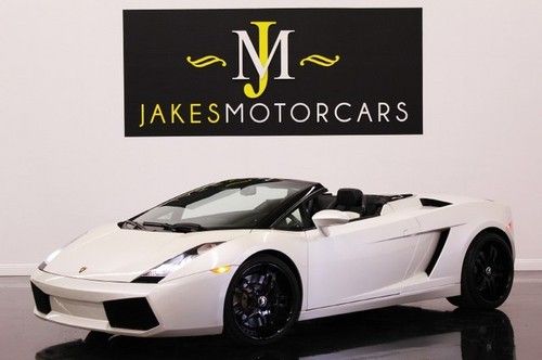 2007 gallardo spyder e-gear, white/white, fresh service &amp; new clutch, pristine!!