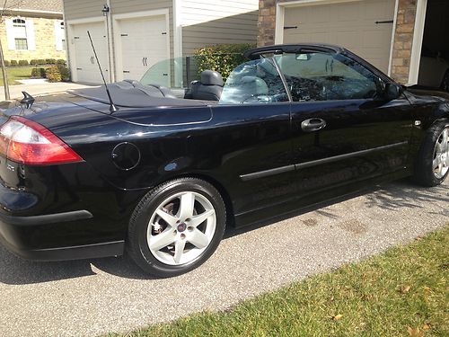 Rare, black 2004 saab 9-3 convertible!