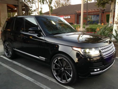 2013 range rover hse black exterior / black interior / black lacquer console