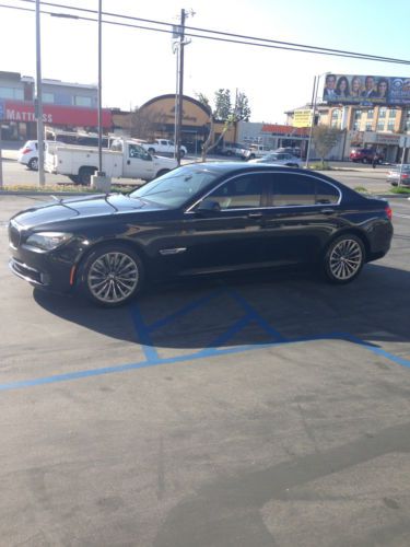 2010 bmw 750i base sedan 4-door 4.4l black on black with power train warrenty