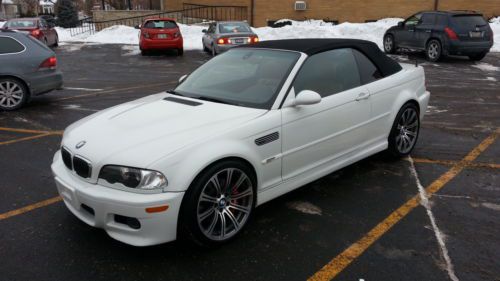 Bmw m3 e46 convertible 6speed manual white on cinamon interior navi dvd radio