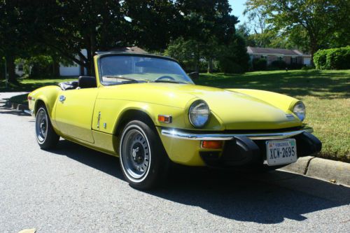 1973 triumph spitfire classic mimosa yellow!