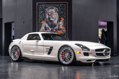 2012 mercedes-benz sls amg white/red + 1886 forged wheels &amp; renntech carbon k