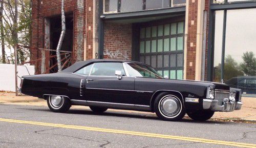 1972 cadillac eldorado base convertible 2-door 8.2l classic car black