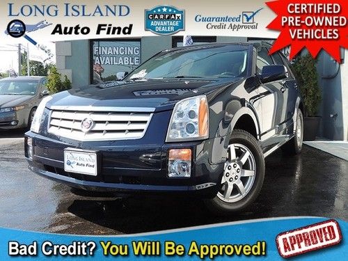 08 cadillac srx awd blue panoramic sunroof leather fogs auto heated memory seats