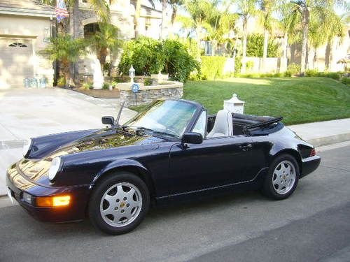 1991 porsche 911 carrera c2 cab new - motor, trans cloth top, one year warrantee