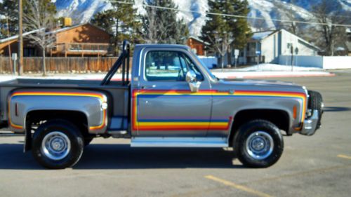 1977 chevrolet rainbow 4x4 truck chevy scottsdale stepside classic vintage