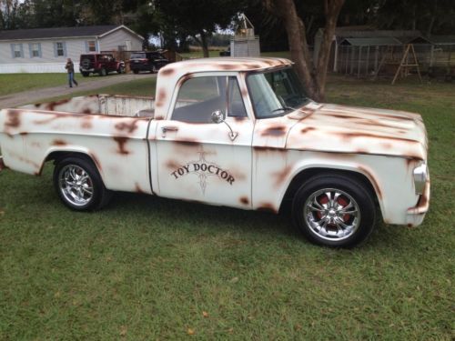 Classic dodge d-100 sweptside short bed rust free patina paint rat rod