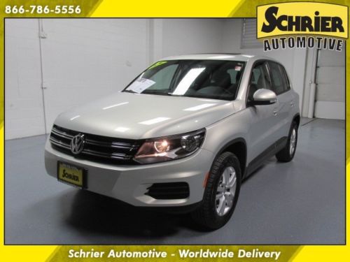 2012 volkswagen tiguan s awd silver panoramic roof auxiliary audio