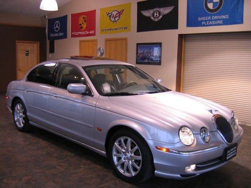 2000 jaguar s-type stype 4.0 v8 25k moonroof woodgrain super clean call today!