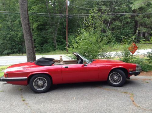 1989 jaguar xjs convertible signal red 75k original miles!