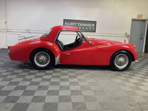 1963 triumph tr3 1963 triumph tr3b. matching red factory hardtop.