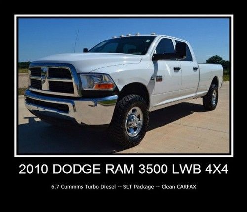 4x4 cummins turbo diesel -- 1 ton lwb -- slt pkg -- bedliner -- clean carfax!