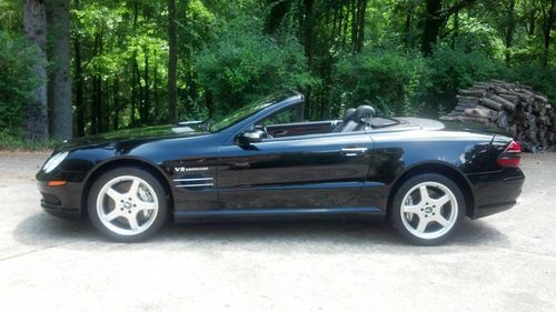 2005 sl55 amg convertible performance add ons!! black on black beautiful car!