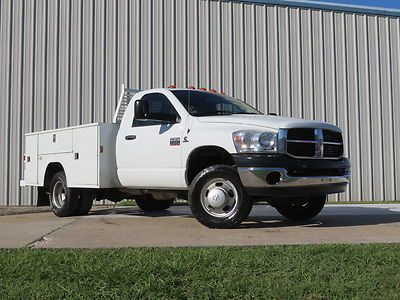 07 ram 3500 (6.7l) cummins 6-speed manual 4x4 1-owner utility carfax rare tx !!!