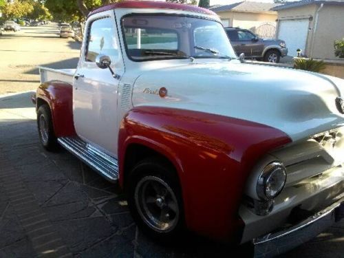 1955-56 real clean little classic ford pu 302 auto w/overdrive