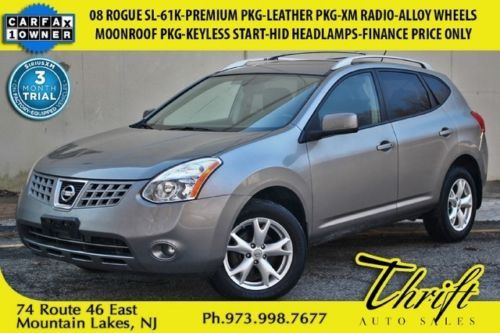 08 rogue sl-61k-premium pkg-leather pkg-moonroof pkg-keyless start-hid headlamps