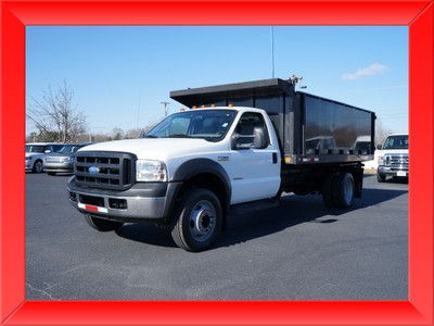 07 ford f 450 xl dump auto reg cab white low miles