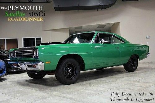 1969 plymouth satellite roadrunner 505ci rallye green over $25k in upgrade$ wow!