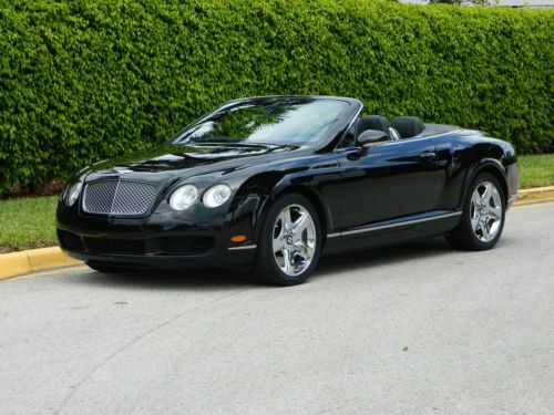 2009 bentley continental gtc convertible triple black walnut chrome factory whls