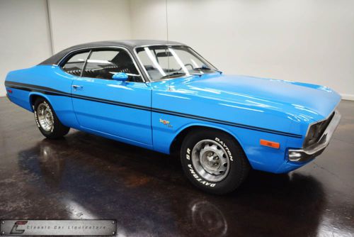 1972 dodge demon 340 v8 4 barrel 727 automatic fender tag petty blue