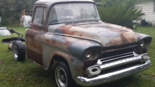 1958  chevrolet  fleetside  apache pick up truck