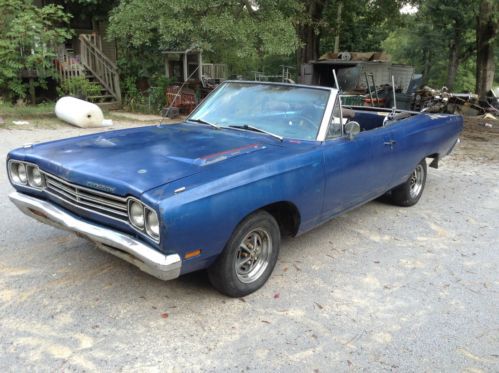 Mopar 1969 69 road runner roadrunner convertible 383 4 speed air grabber b5 nr