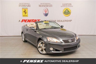 2010 lexus is 250c conv-navigation- htd &amp; ventilated seats-rear camera-2011