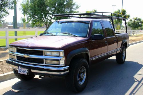 1999 chevrolet 2500 crew cab dlx 4x4-5.7l-loaded-inspected-no reserve