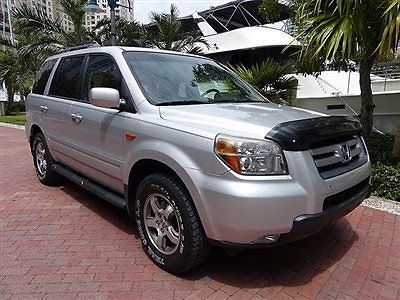 Florida carfax certified 1 owner 2006 honda pilot exl 3rd row leather roof look