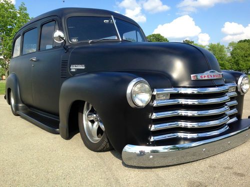 1951 chevrolet suburban carryall rat rod hot rod street rod bagged air ride