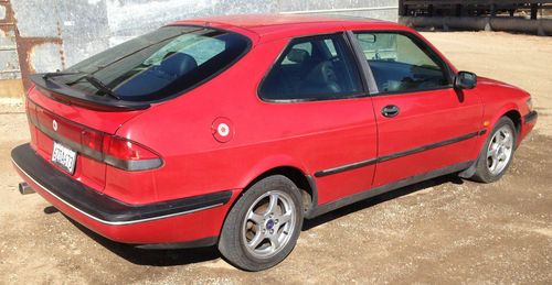 Saab 2 door turbo hatchback fixer, chilli pepper, 9-3 sunroof, alloy wheels