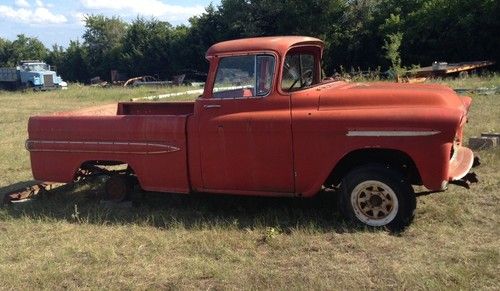 1959 chevy apache 31 fleetside pickup truck *with all of the chrome*