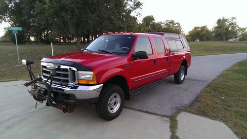 2000 4x4 ford srw super duty f250 crew pickup truck leather snow blade low miles