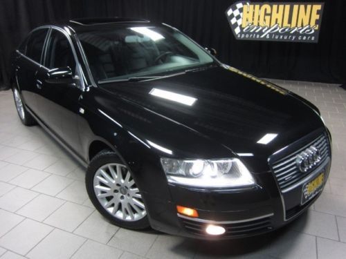 2007 audi a6 3.2l quattro, black/black, 255-hp, tech package, navigation, nice!