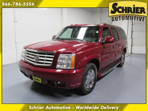 2004 cadillac escalade esv burgundy awd bose navi 7 passenger dvd