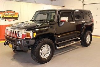 2007 hummer h3 4x4 sunroof automatic i5 black cloth seats chrome trim clean