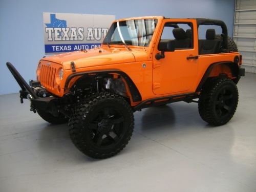 We finance!! 2013 jeep wrangler sport 4x4 auto lifted hard top 32k mi texas auto